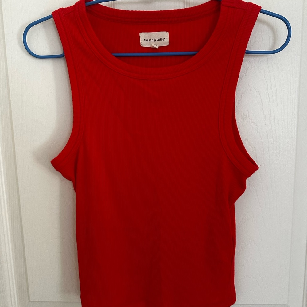 Thread & Supply Bold Red Muscle Tee